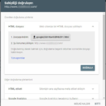 Google Search Console Html etiketi ile Yükleme