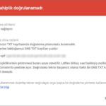Google Search Console Sahiplik Onaylanmadı Uyarısı