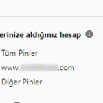 Üzerinize Alınan Hesaplar Filtresi